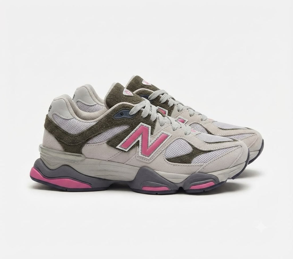 Sneakers Dama Gri cu Roz,Calitate Premium,Talpa Groasa
